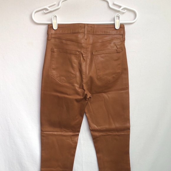 L’ AGENCE Jeans Size 25 Margot High Rise Coated Skinny Java Fall Boho Western - Picture 5 of 11